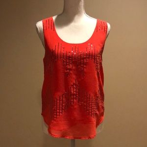 Coral/light orange small women’s tank top